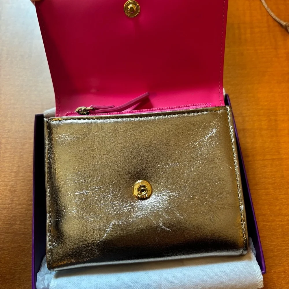 Kate Spade Metallic Gold Wallet Trifold NWOT - Picture 2 of 13
